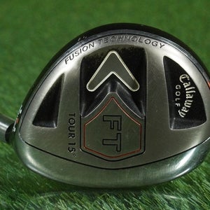 CALLAWAY FT TOUR 3 WOOD FAIRWAY 3FW FUJIKURA 370 STIFF FLEX RH 15 + HEADCOVER