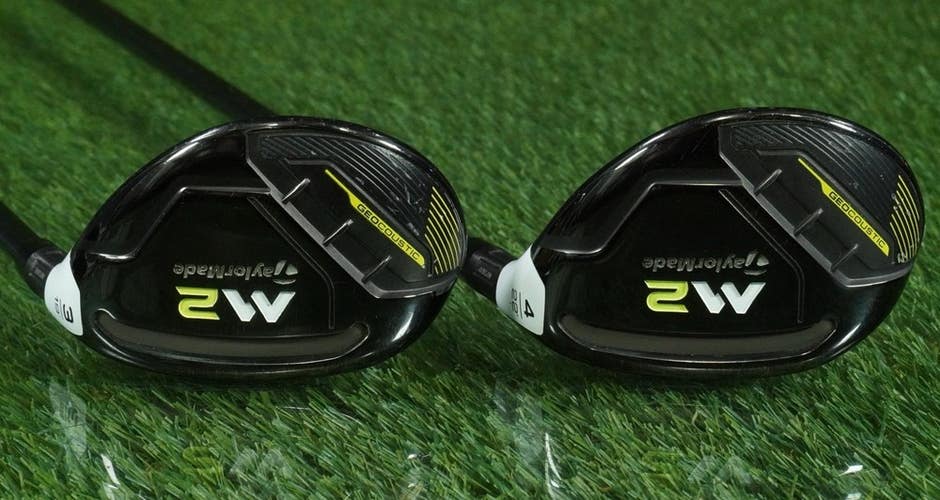 TAYLORMADE M2 HYBRIDS SET 2017 3H,4H REAX GRAPHITE REGULAR FLEX RH + HEADCOVERS