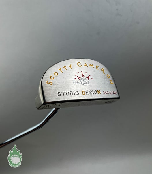 Used RH Titleist Scotty Cameron Studio Design No. 5 340g 34" Putter Golf Club