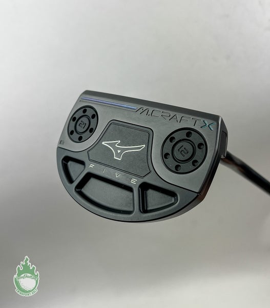 Used RH Mizuno M Craft X Five Black Ion Forged 35" Putter Steel Golf Club