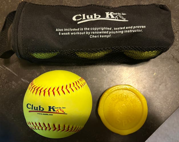 Club K Weighted Ball Set ,Spin Right Spinner, 14” Club K softball