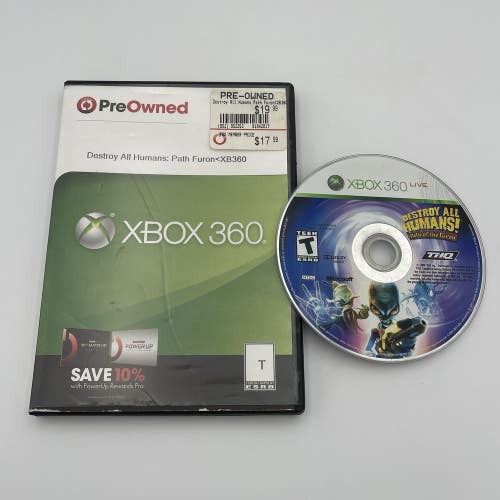 Destroy All Humans Path of the Furon (Microsoft Xbox 360, 2008) (Disc Only)