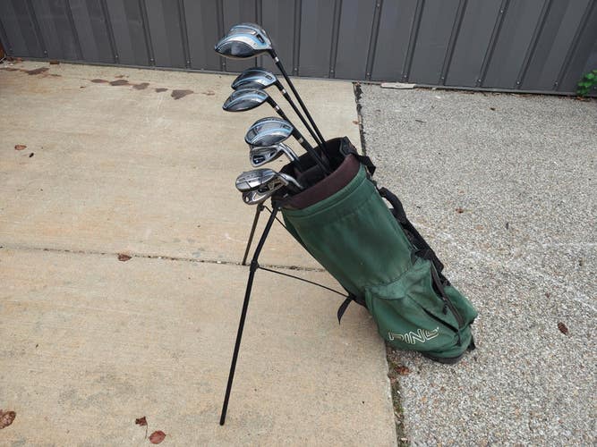 Adams Ti Plus 11 Piece  Ladies Flex Graphite Complete Golf Set w Ping Stand Bag