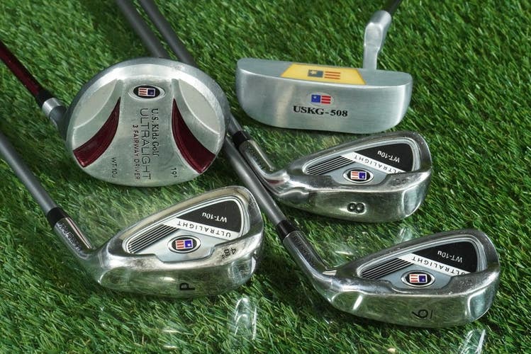 U.S. KIDS GOLF WT-10U JUNIOR STARTER SET 5pc. 3W,PW,8,6,PUTTER KIDS 60"-63 TALL