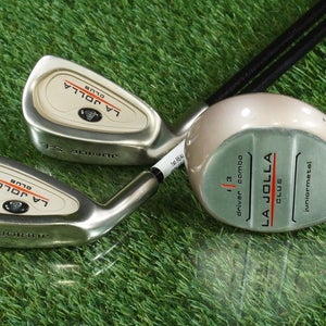 LA JOLLA JUNIOR STARTER GOLF SET 3pc. 1W/3W, 5-6,SW-LW KIDS 53"-57" TALL LH