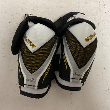 Used Bauer SUPREME 190 Junior Elbow Pads White/Black/Yellow LG 11855-S000190913
