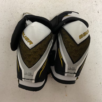 Used Bauer SUPREME 190 Junior Elbow Pads White/Black/Yellow LG 11855-S000190913