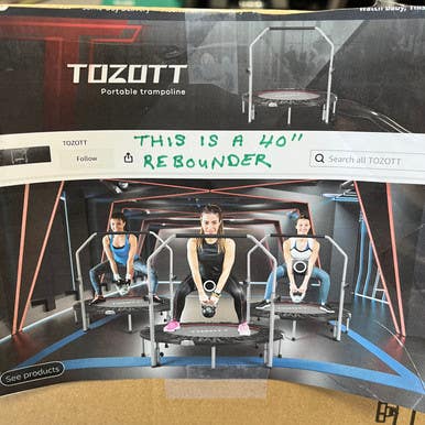 Used TOZOTT FOLD TRAMPOLINE W/ HANDLE Exercise Trampoline None 11855-S000191113