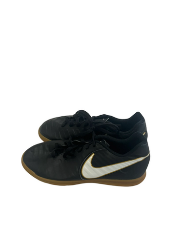 Used Nike TIEMPO Soccer Indoor Shoes Black Junior 06 11692-S000141869
