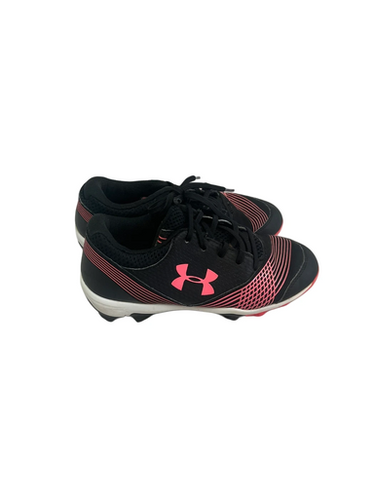 Used Under Armour GLYDE BB/SB Cleats Black And Pink Junior 02 11692-S000141855