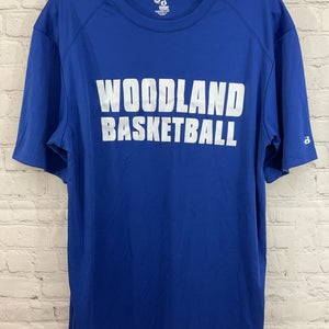 Badger Sports Men's 100% Polyester WOODLAND BASKETBALL T-Shirt Royal Blue Medium