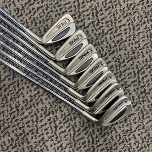 Men's Ping S59 White Right Handed Iron Set Regular Flex 7 Pieces Steel Shaft (Used)