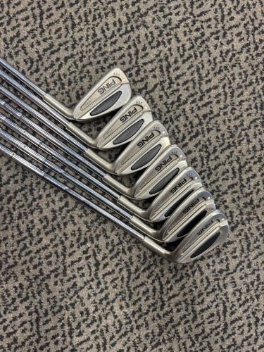Men's Ping S59 White Right Handed Iron Set Regular Flex 7 Pieces Steel Shaft (Used)
