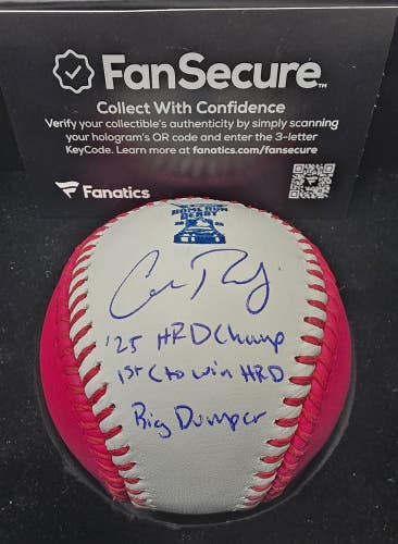 2025 All Star Game Mariners CAL RALEIGH Signed Home Run Derby Moneyball 9/50