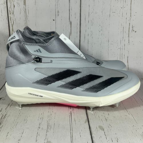 Adidas Adizero Impact+ Metal Baseball Cleats Gray Mens Size 8.5 ID0975