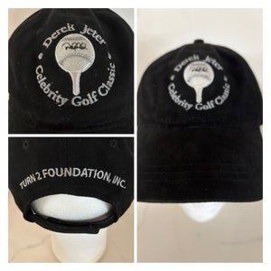 RARE DEREK JETER CELEBRITY GOLF CLASIC / TURN 2 FOUNDATION, INC. GOLF CAP (BLACK)