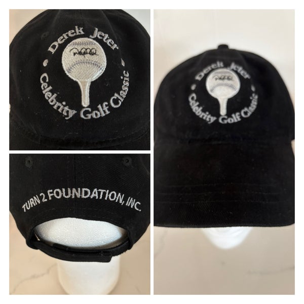 RARE DEREK JETER CELEBRITY GOLF CLASIC / TURN 2 FOUNDATION, INC. GOLF CAP (BLACK)