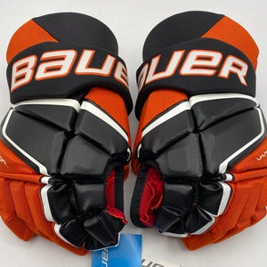NEW Bauer Vapor 3X Gloves, Black/Orange, 12”