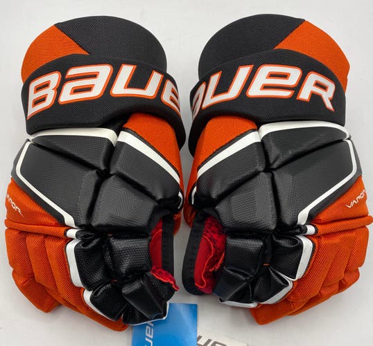 NEW Bauer Vapor 3X Gloves, Black/Orange, 12”