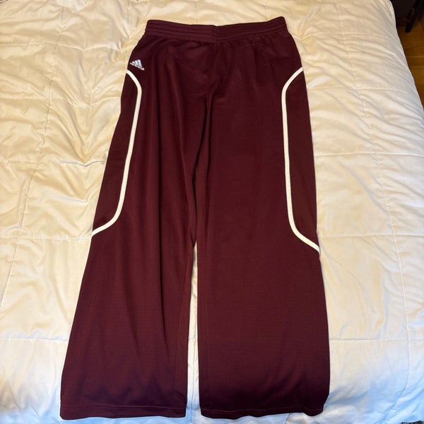 Maroon Adidas Men’s Large Basketball Sweatpants - NEW WITH TAGS