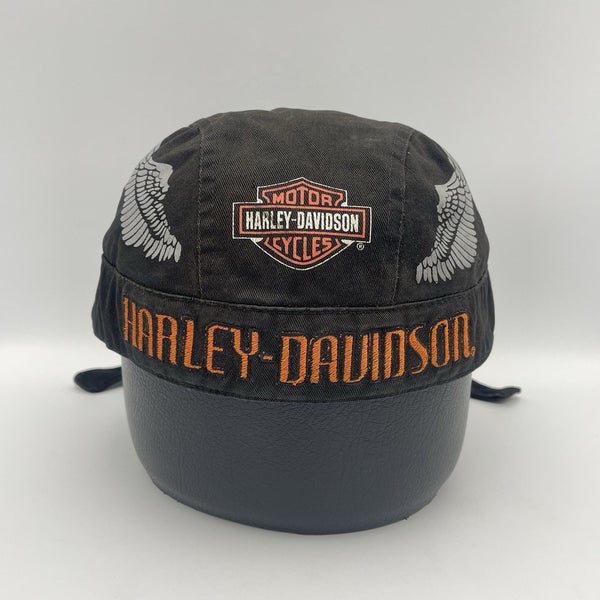 Vintage Harley Davidson Bandana Skull Cap Doo Rag Head Wrap Biker Wings