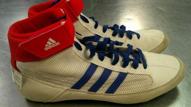 Used Adidas HVC Wrestling Shoes White Senior 7 11868-S000065717
