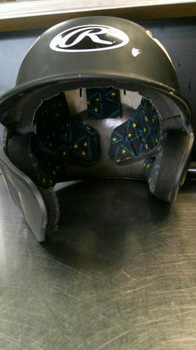 Used Rawlings 121119-2 Batting Helmet No Mask Black MD 11868-S000065632
