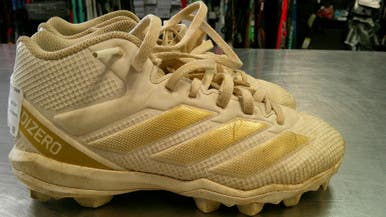 Used Adidas ADIZERO BB/SB Cleats White Junior 02.5 11868-S000065589
