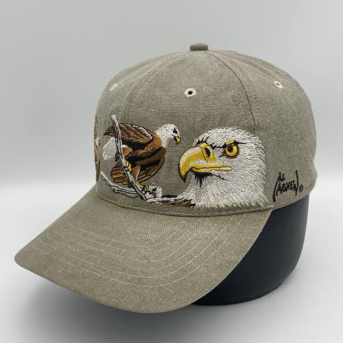 Vintage Al Agnew Bald Eagle Hat Cap 90s Embroidered American Wildlife Strapback