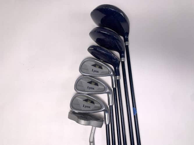 LYNX Matrix Club Set Driver 3W 3H 5 7 9 Putter Youth Graphite Junior RH