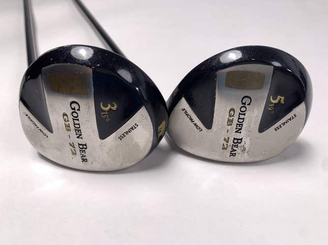 Nicklaus Golden Bear 72 3 & 5 Fairway Wood Set 15* 19* Golden Bear Mens RH