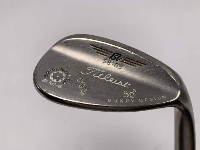 Titleist Vokey Spin Milled SM4 Brushed Steel Wedge 58* 9 TT DG S200 Stiff RH