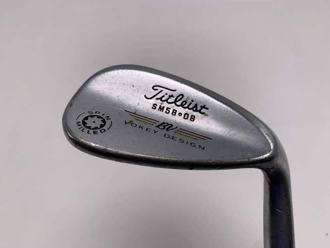 Titleist Vokey 2009 Spin Milled Wedge 58* 8 Bounce True Temper DG Wedge Steel RH