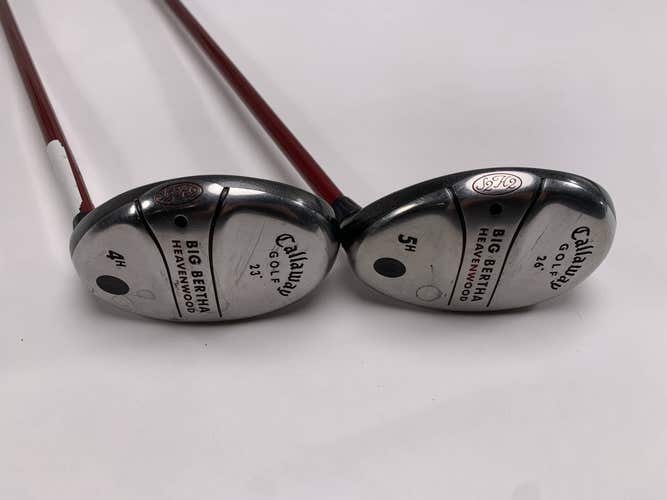 Callaway Big Bertha Heavenwood 4 & 5 Hybrid Set 22* 26* RCH 75w Regular Mens RH