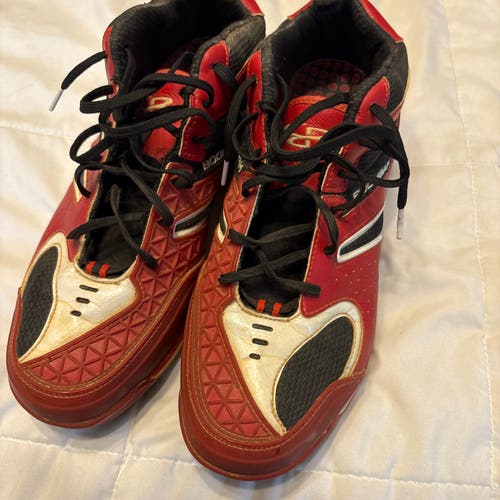 Boombah Red/Black/White 10.5 Men’s Baseball Metal Cleats