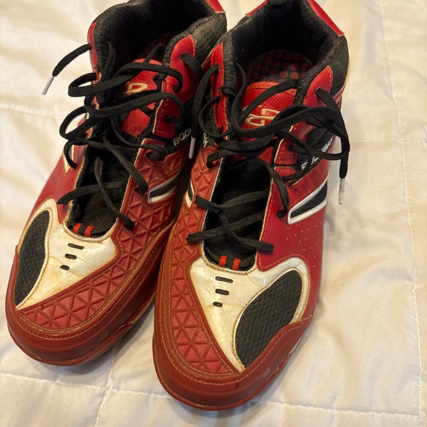 Boombah Red/Black/White 10.5 Men’s Baseball Metal Cleats