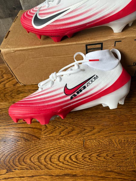 Nike Zoom Air Vapor Pro 1 Football Cleats White Red FB3298  display picture 1
