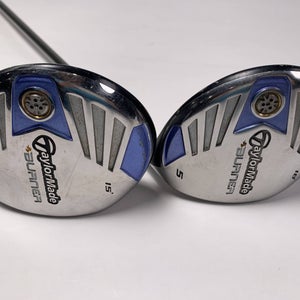 TaylorMade Burner Steel 2007 3 & 5 Fairway Wood Set 15* 18* REAX 50g Ladies RH