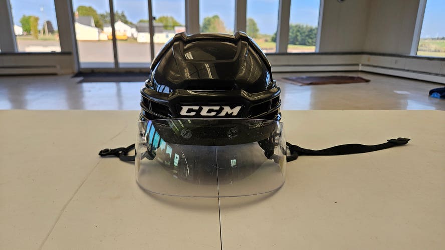 Medium Black CCM Super Tacks X Helmet Pro Stock (Used)