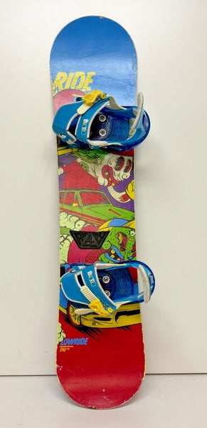 RIDE Lowride 110cm Twin-Tip All-Mountain Kids Snowboard Burton Grom Bindings