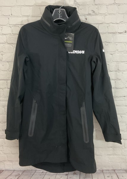 Nike HYPERSHIELD AQ3569-010 Women's CLEMSON Hooded Rain Jacket Black Medium