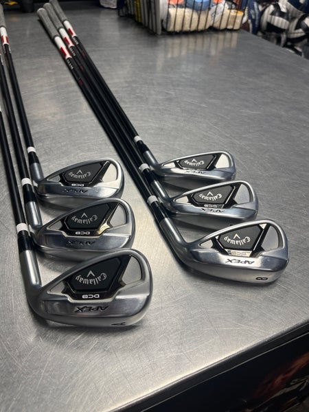 Men's Callaway Apex DCB 21 Right Handed Iron Set Senior Flex (6 Clubs) #6 - #9, PW, GW Graphite Shaf