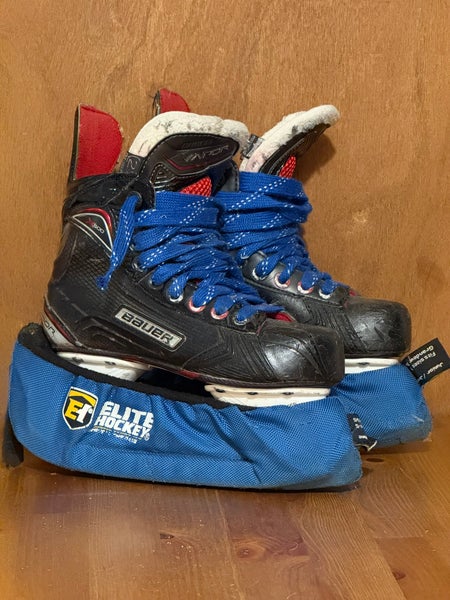 Bauer Vapor X600 Ice Hockey Skates - Junior Size 2.5, Regular Width - Good Condition (Used)