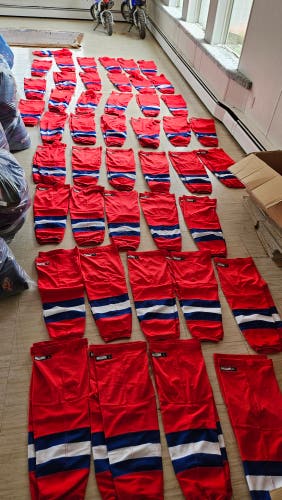 Bundle of Red CCM Senior Socks Pro Stock (Used)
