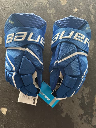 Bauer Vapor Hyperlite Blue Hockey Gloves 14