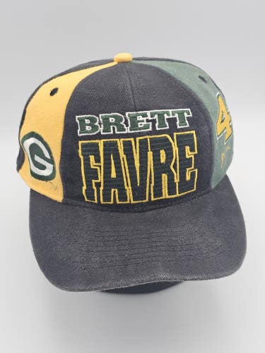 Vintage Brett Favre Green Bay Packers Drew Pearson Quarterback Club Hat Snapback