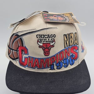 NEW Vintage Chicago Bulls 1996 NBA Champions Official Logo Atheltic Hat Snapback