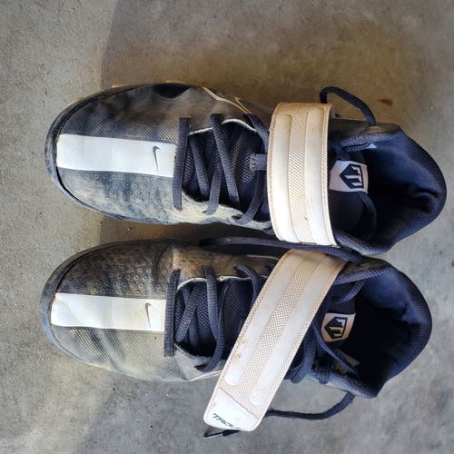 Black Men's Size M 8.5 (W 9.5) Nike High Top Trout Molded Cleats (Used)