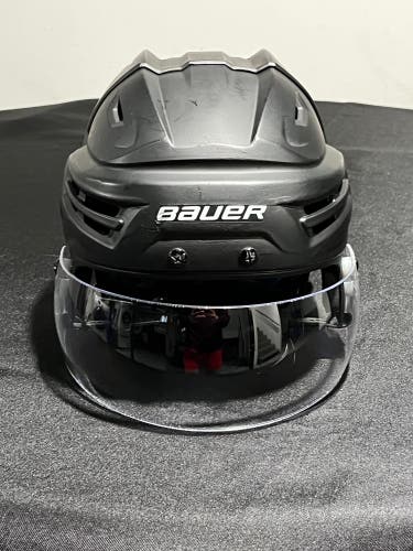 Medium Bauer Re-akt 65 Helmet Pro Stock (Used) MATTE Black L.A. KINGS