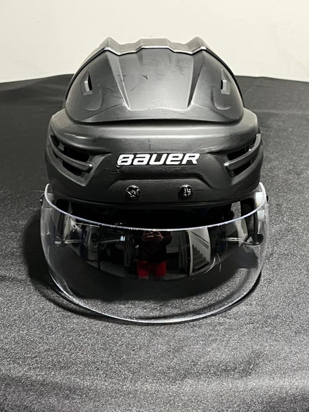 Medium Bauer Re-akt 65 Helmet Pro Stock (Used) MATTE Black L.A. KINGS